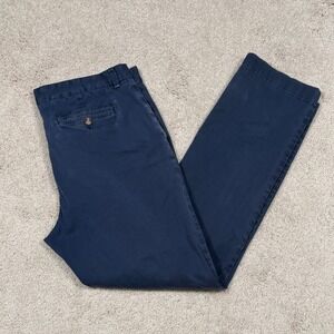 Vineyard Vines Mens Breaker Pant Navy Blue Cotton Stretch Chino 36x32